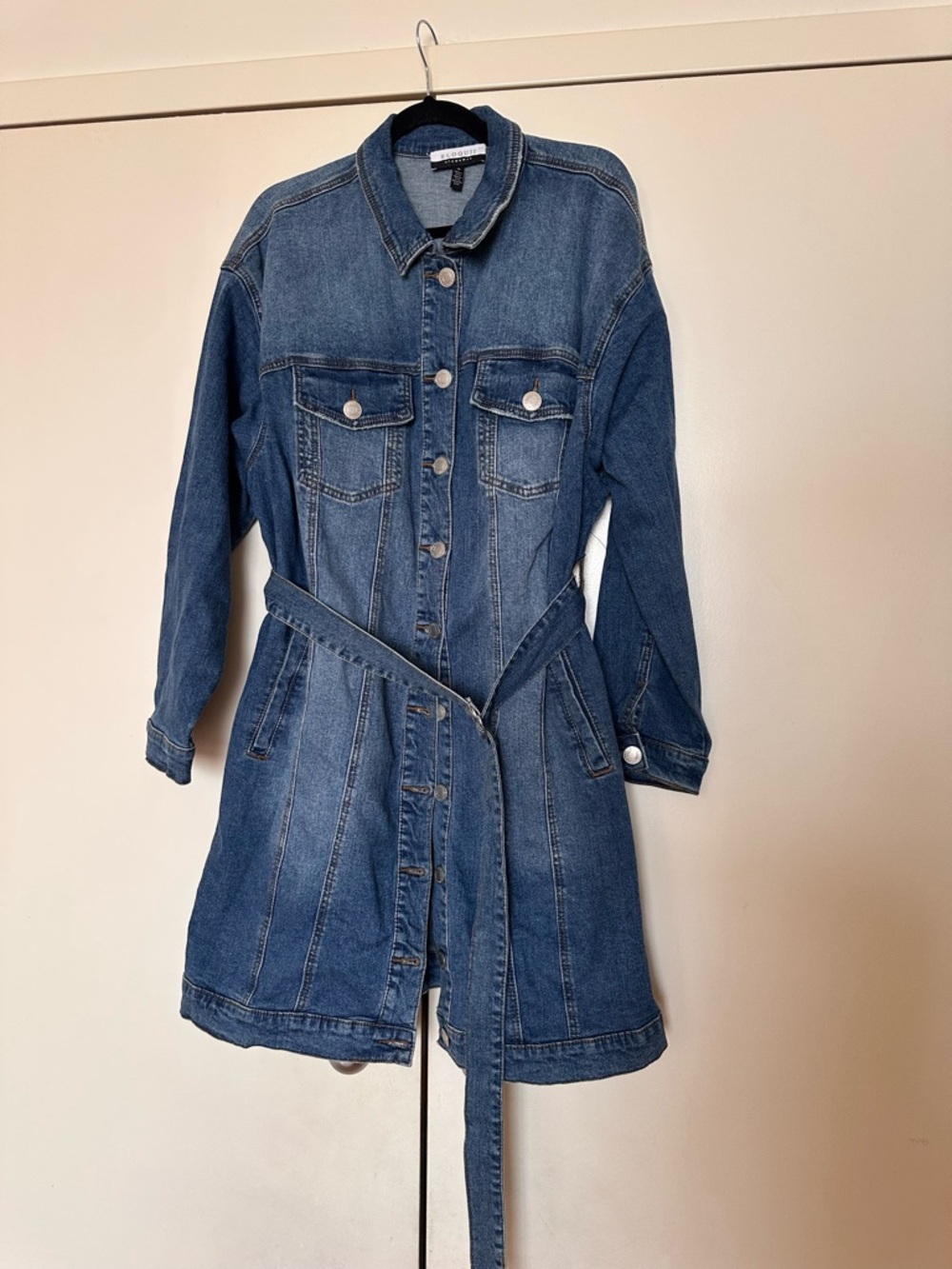 Eloquii Elements Denim Dress- Light Blue Wash, Size 24, Mini Dress